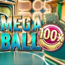 Mega Ball 100x casino game by Evolution – featured logo at 500 Casino